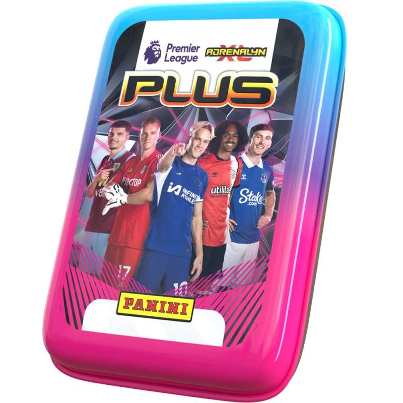 1 Pocket Tin Panini Adrenalyn XL Premier League PLUS 2024 [Colour of the tin varies]