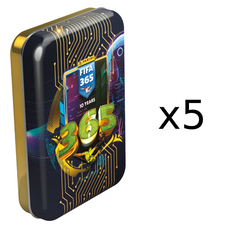 5st Pocket Tin Panini Adrenalyn XL FIFA 365 Nordic Edition 2025 - Varierande färger