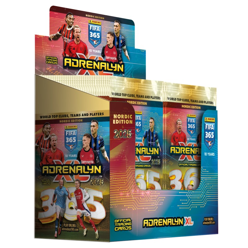 PRE-BUY: 1 Box (50 Packs) Panini Adrenalyn XL FIFA 365 Nordic Edition 2025 (Preliminary release September 20:th 2024)