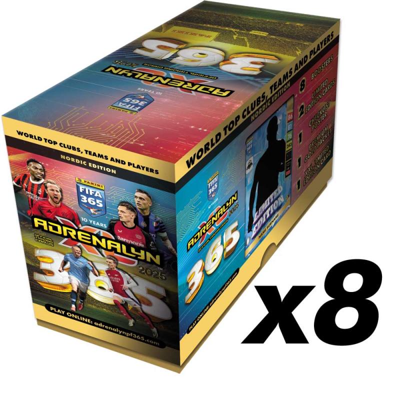 8 Gift Boxes Panini Adrenalyn XL FIFA 365 Nordic Edition 2025