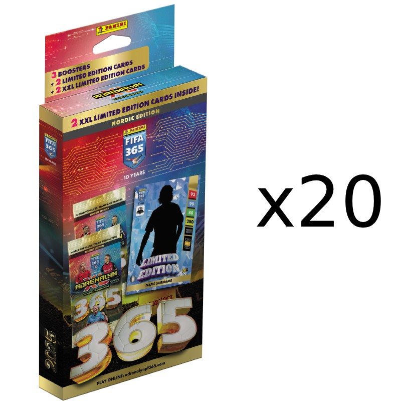 FÖRKÖP: 20st XXL Maxi Blister Panini Adrenalyn XL FIFA 365 Nordic Edition 2025 (Preliminär release 20:e september 2024)