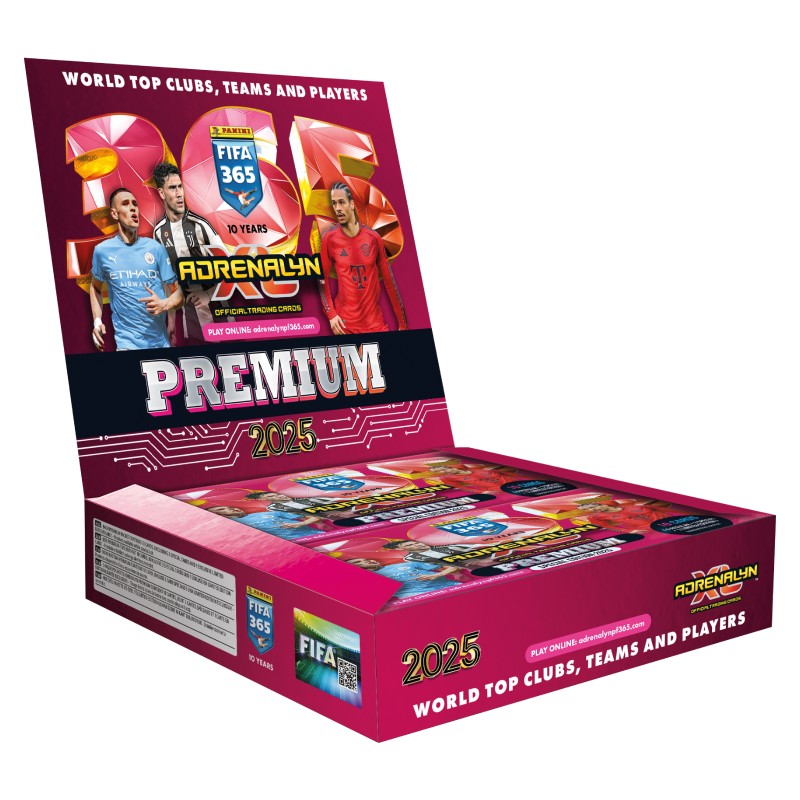 FÖRKÖP: 1st Låda (10 Paket) PREMIUM Booster Panini Adrenalyn XL FIFA 365 2025 (Preliminär release 20:e september 2024)