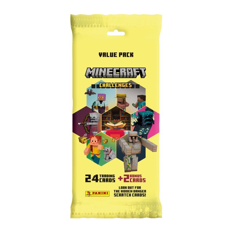 Minecraft 4 Trading Cards (Challenges), Value Pack (24 + 2 cards)