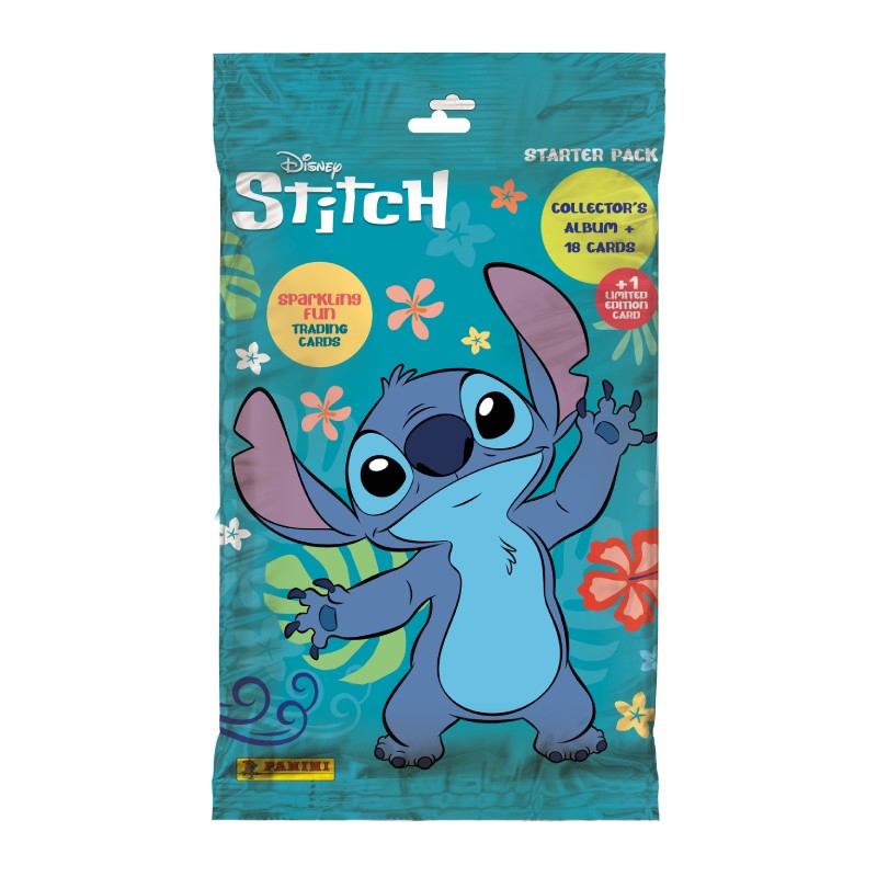 Stitch Trading Cards (Panini) - 1 Starter Pack (Pärm + Kort)