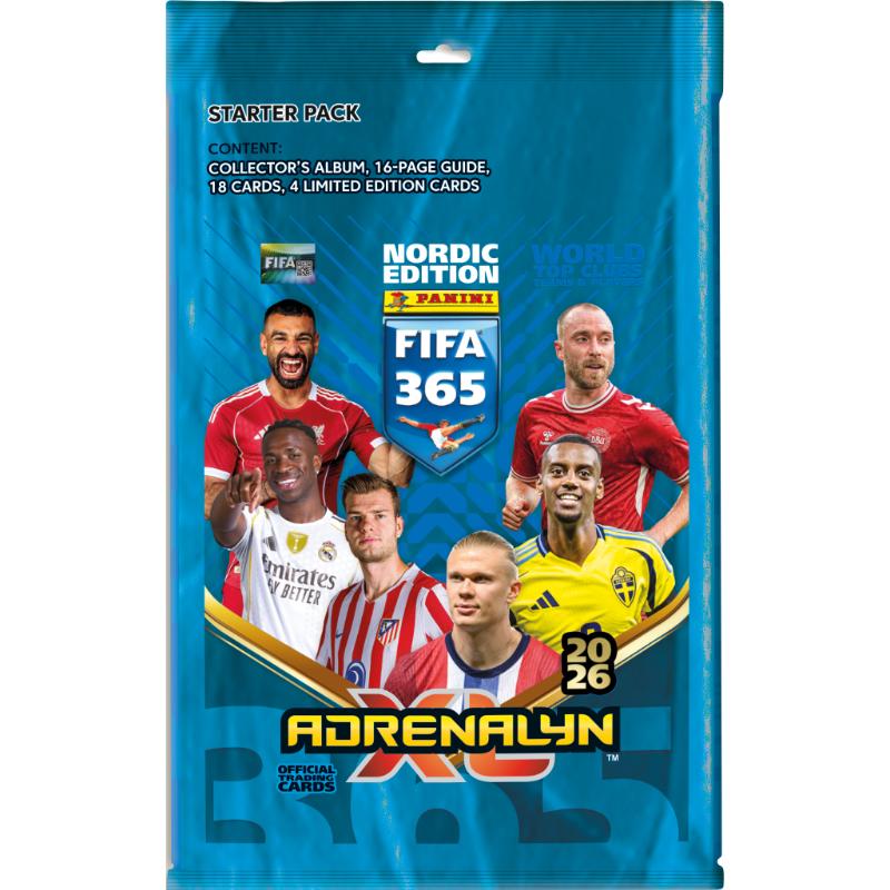 1 Starter Pack Panini Adrenalyn XL FIFA 365 Nordic Edition 2026