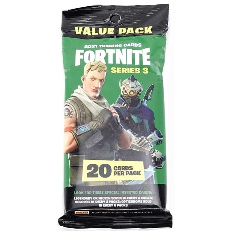 1 Value Pack - Panini Fortnite Trading Cards Series 3 (20 Kort)