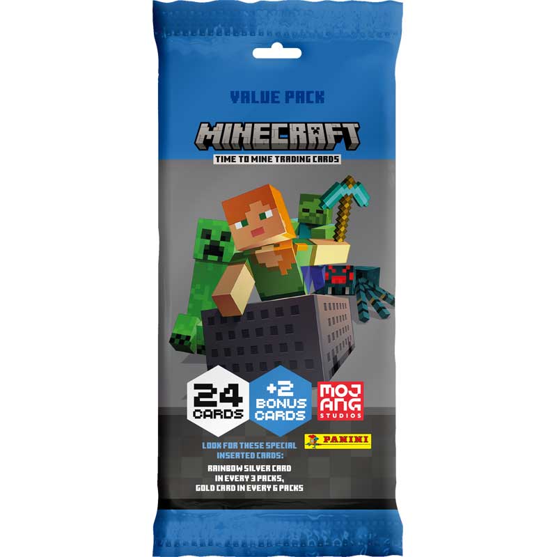 Minecraft 2 Trading Cards (Time to Mine Trading Cards), Value Pack (24 + 2 cards)