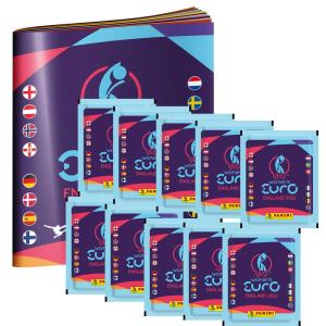 10 Paket + Gratis Album - Panini Stickers UEFA Women's Euro 2022 (Klisterbilder)