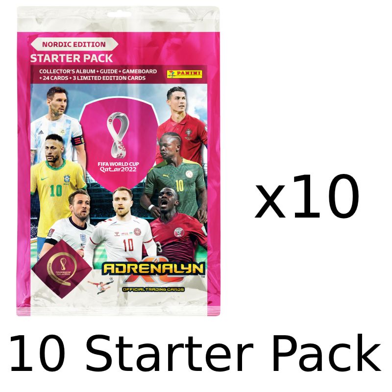 10st Starter Pack, Nordic Edition Panini Adrenalyn XL FIFA World Cup 2022