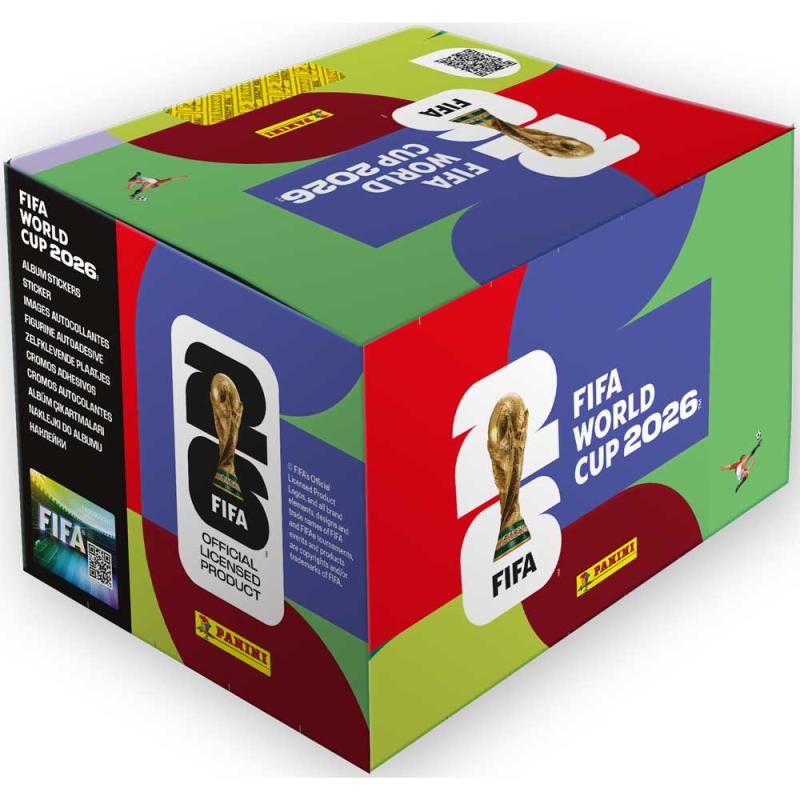 FÖRHANDSVISNING: 1st Box (100 Paket), Panini Stickers FIFA World Cup 2026 (Klisterbilder) (Börjar säljas när mer info finns)
