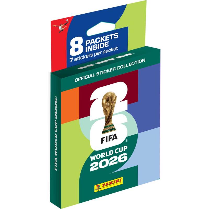 FÖRHANDSVISNING: 1st 8-Packs Blister, Panini Stickers FIFA World Cup 2026 (Klisterbilder) (Börjar säljas när mer info finns)