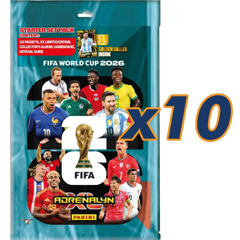 FÖRKÖP: 10st Starter Pack, Nordic Edition Panini Adrenalyn XL FIFA World Cup 2026 (Preliminär release 13:e mars 2026)