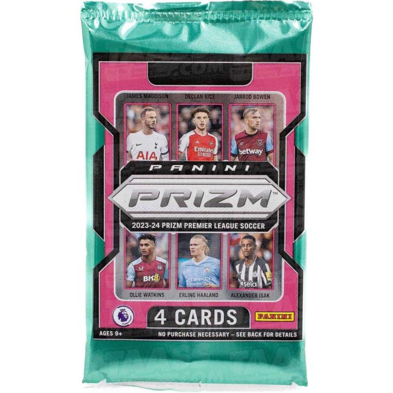 1st Paket 2023-24 Panini Prizm Premier League EPL Soccer Retail (4 kort)