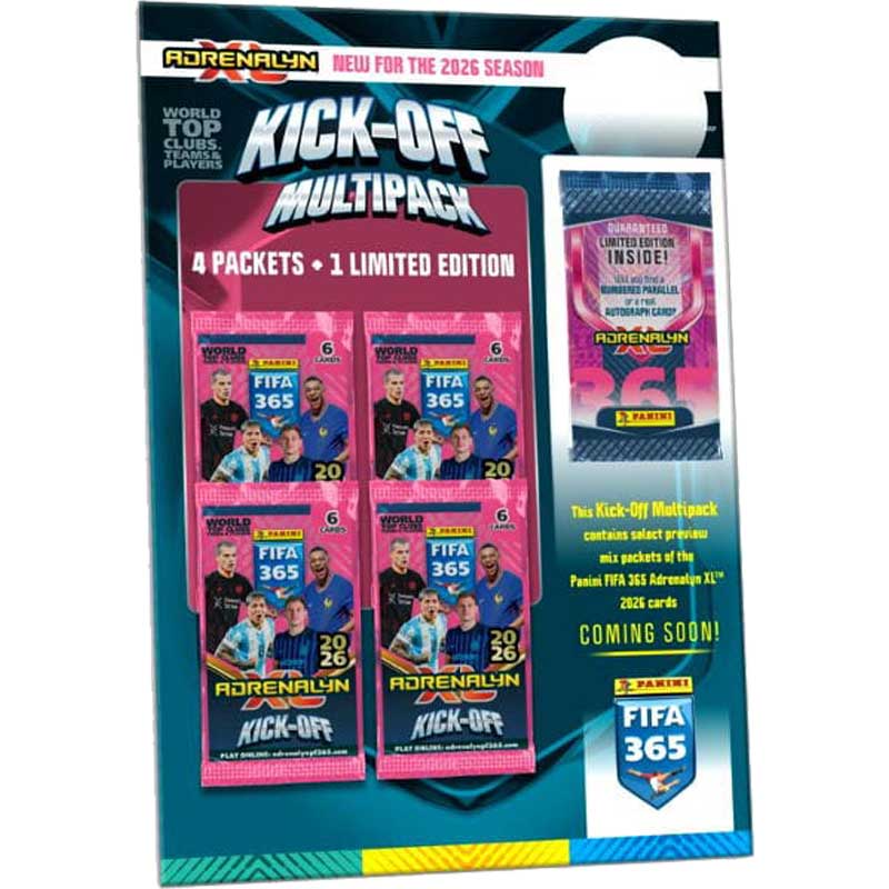 FÖRHANDSVISNING: 1st KICK-OFF Multipack Panini Adrenalyn XL FIFA 365 2026 (Börjar säljas när mer info finns)