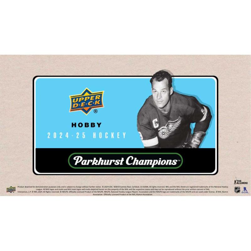 FÖRKÖP: Hel Box 2024-25 Upper Deck Parkhurst Champions Hobby (Preliminär release 18:e juni 2025)
