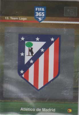 Team Logo, 2015-16 Adrenalyn FIFA 365 #013 Atletico de Madrid