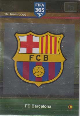 Team Logo, 2015-16 Adrenalyn FIFA 365 #016 FC Barcelona