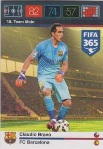 Team Mate, 2015-16 Adrenalyn FIFA 365 #018 Claudio Bravo