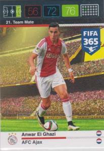 Team Mate, 2015-16 Adrenalyn FIFA 365 #021 Anwar El Ghazi