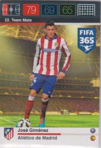 Team Mate, 2015-16 Adrenalyn FIFA 365 #022 Jose Gimenez