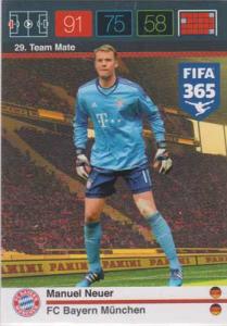Team Mate, 2015-16 Adrenalyn FIFA 365 #029 Manuel Neuer