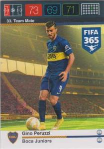 Team Mate, 2015-16 Adrenalyn FIFA 365 #033 Gino Peruzzi