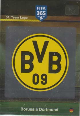 Team Logo, 2015-16 Adrenalyn FIFA 365 #034 Borussia Dortmund