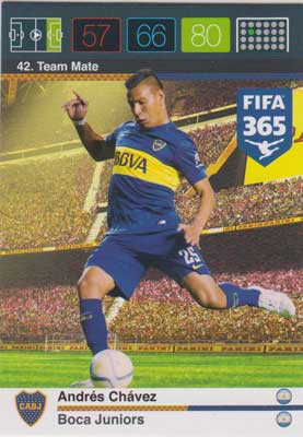 Team Mate, 2015-16 Adrenalyn FIFA 365 #042 Andres Chavez