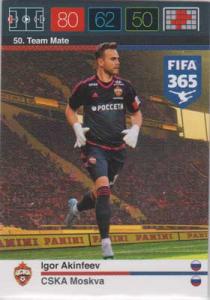 Team Mate, 2015-16 Adrenalyn FIFA 365 #050 Igor Akinfeev