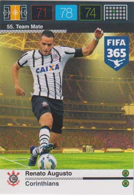 Team Mate, 2015-16 Adrenalyn FIFA 365 #055 Renato Augusto