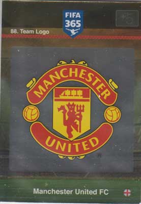 Team Logo, 2015-16 Adrenalyn FIFA 365 #088 Manchester United FC