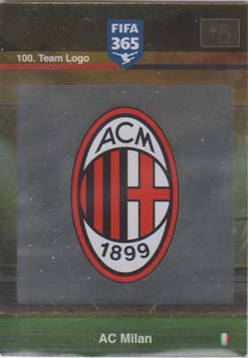 Team Logo, 2015-16 Adrenalyn FIFA 365 #100 AC Milan
