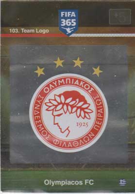Team Logo, 2015-16 Adrenalyn FIFA 365 #103 Olympiacos FC