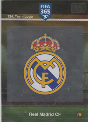 Team Logo, 2015-16 Adrenalyn FIFA 365 #124 Real Madrid FC