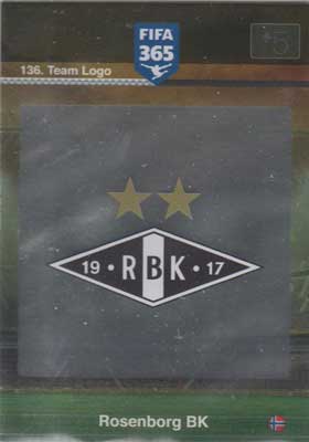 Team Logo, 2015-16 Adrenalyn FIFA 365 #136 Rosenborg BK