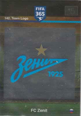 Team Logo, 2015-16 Adrenalyn FIFA 365 #142 FC Zenit