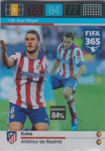 Key Player, 2015-16 Adrenalyn FIFA 365 #158 Koke