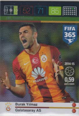Goal Machine, 2015-16 Adrenalyn FIFA 365 #181 Burak Yilmaz