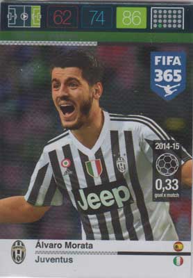 Goal Machine, 2015-16 Adrenalyn FIFA 365 #187 Alvaro Morata