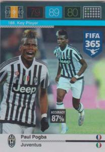 Key Player, 2015-16 Adrenalyn FIFA 365 #188 Paul Pogba
