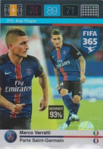 Key Player, 2015-16 Adrenalyn FIFA 365 #212 Marco Verratti