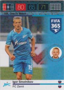One To Watch, 2015-16 Adrenalyn FIFA 365 #225 Igor Smolinikov