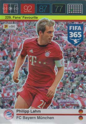 Fans Favourite, 2015-16 Adrenalyn FIFA 365 #229 Philipp Lahm