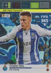 Fans Favourite, 2015-16 Adrenalyn FIFA 365 #240 Cristian Tello