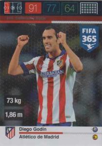 Defensive Rock, 2015-16 Adrenalyn FIFA 365 #245 Diego Godin