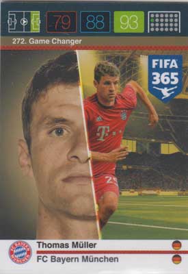 Game Changer, 2015-16 Adrenalyn FIFA 365 #272 Thomas Muller