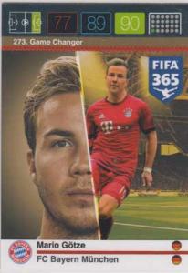 Game Changer, 2015-16 Adrenalyn FIFA 365 #273 Mario Gotze