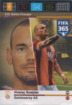 Game Changer, 2015-16 Adrenalyn FIFA 365 #274 Wesley Sneijder