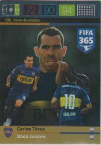 Inventiveness, 2015-16 Adrenalyn FIFA 365 #290 Carlos Tevez