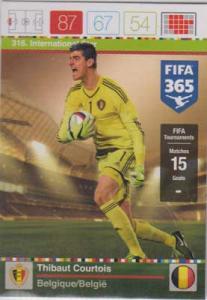 International Star, 2015-16 Adrenalyn FIFA 365 #316 Thibaut Courtois
